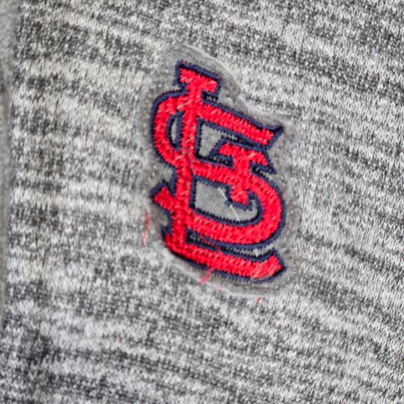 Majestic Authentic MLB St Louis Cardinals Long Sleeve Full Zip‎ Hoodie Gray XL - Picture 7 of 11